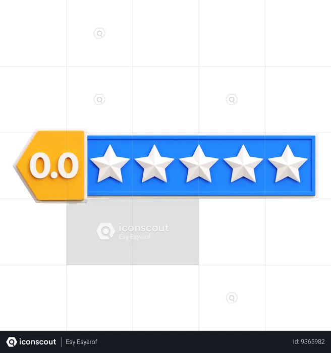 Calificación de cero estrellas  3D Icon