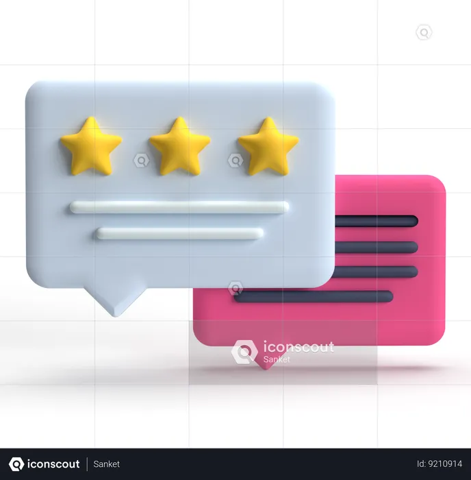 Calificación de estrellas  3D Icon