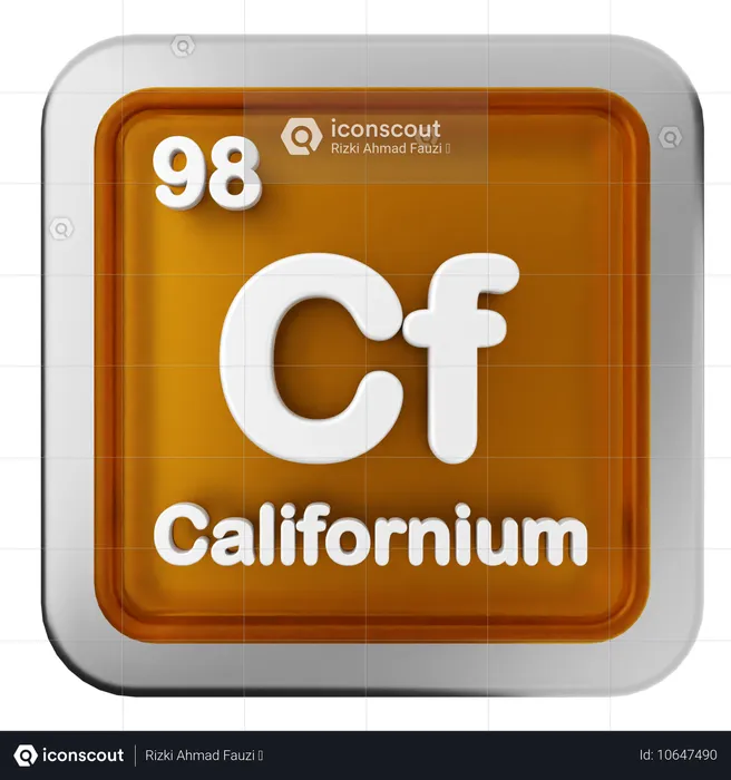 Tableau périodique du californium  3D Icon