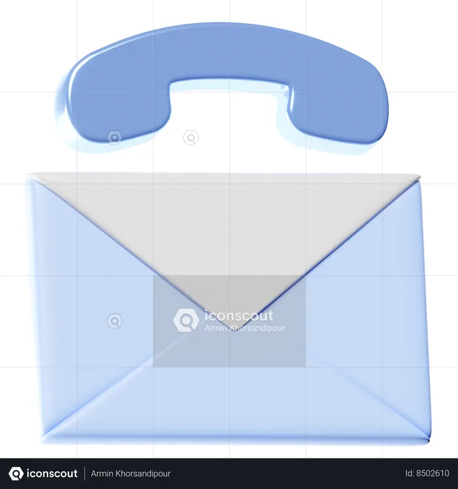 Call And Message  3D Icon