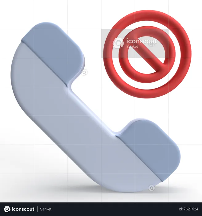 Call Blocked  3D Icon