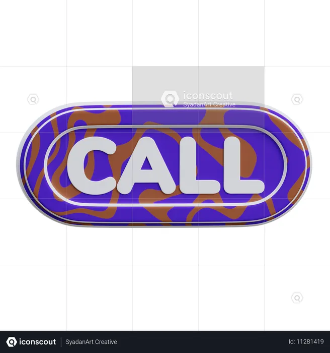 Call Button  3D Icon