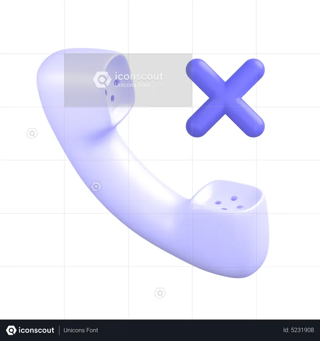 Call Cancel  3D Icon