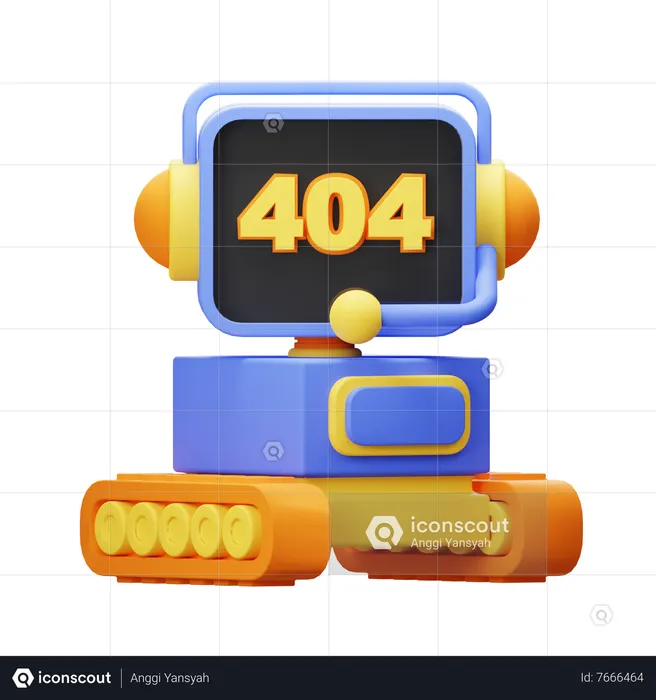 Call Center Robot Showing Supporting Error  3D Illustration