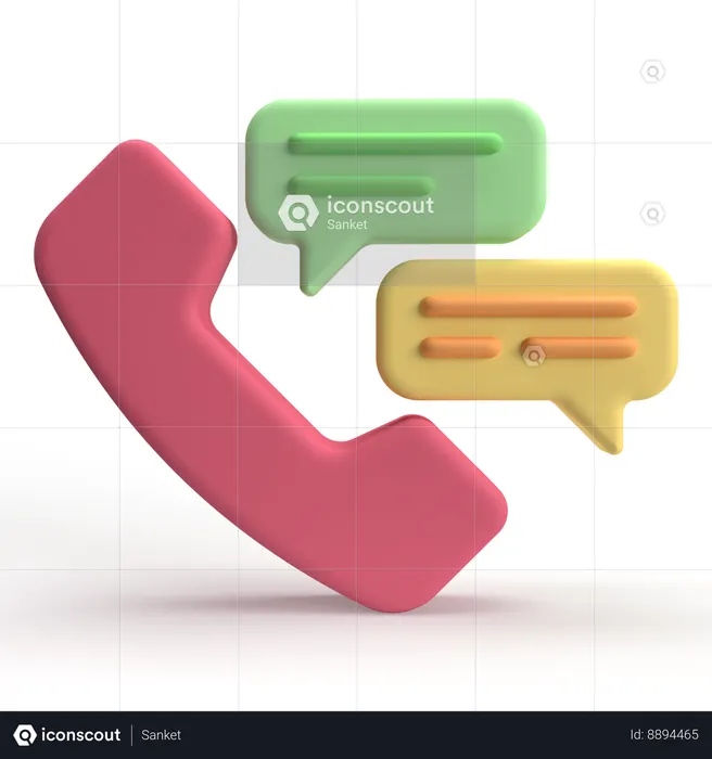 Call Chat  3D Icon