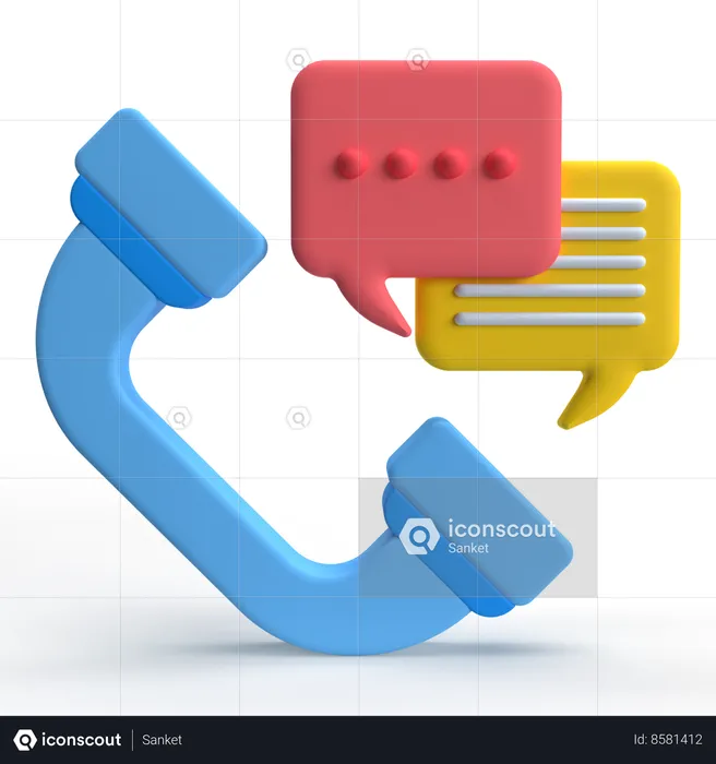 Call Chat  3D Icon