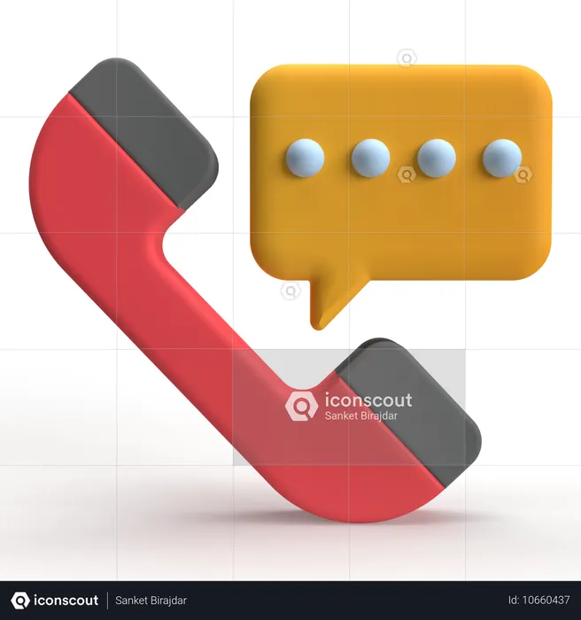 Call Chat  3D Icon