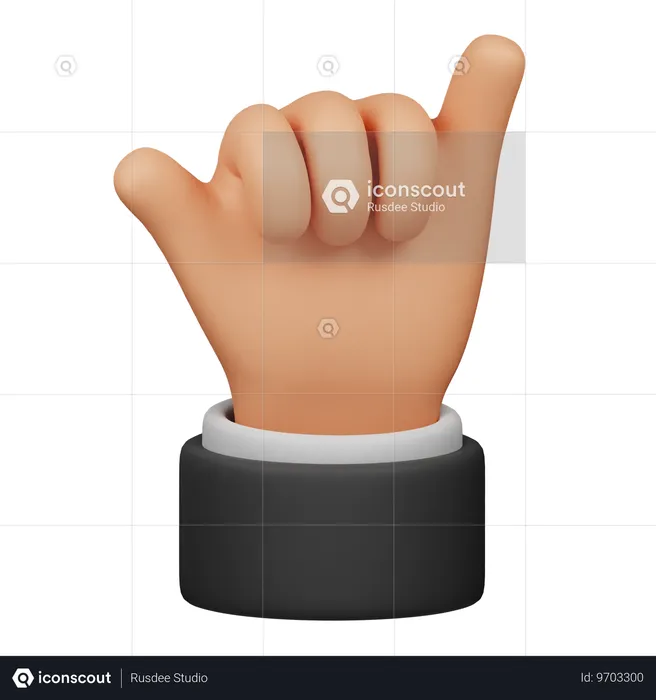 Call Hand Gesture  3D Icon