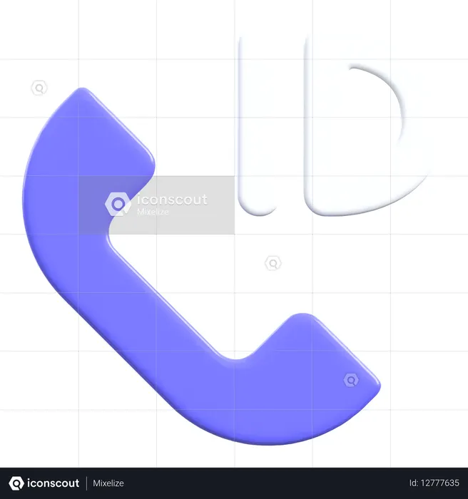 通話ID  3D Icon