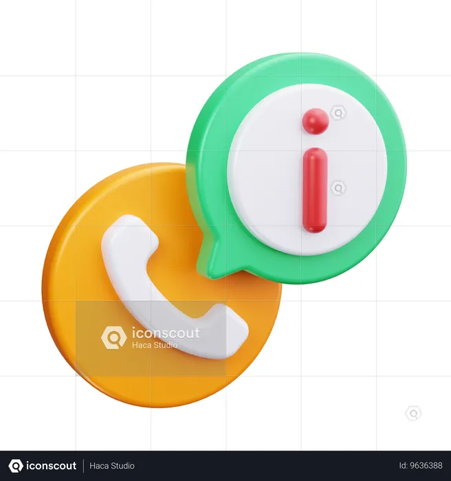 Call Information  3D Icon