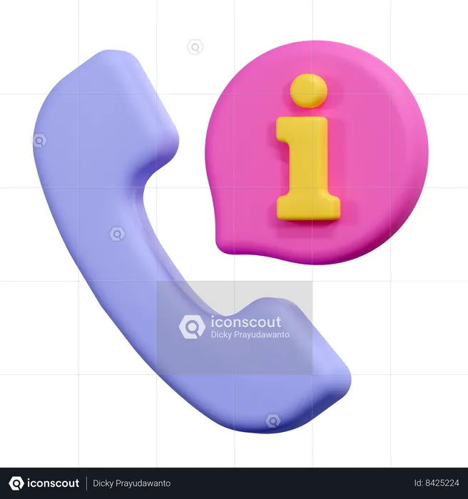 Call Information  3D Icon