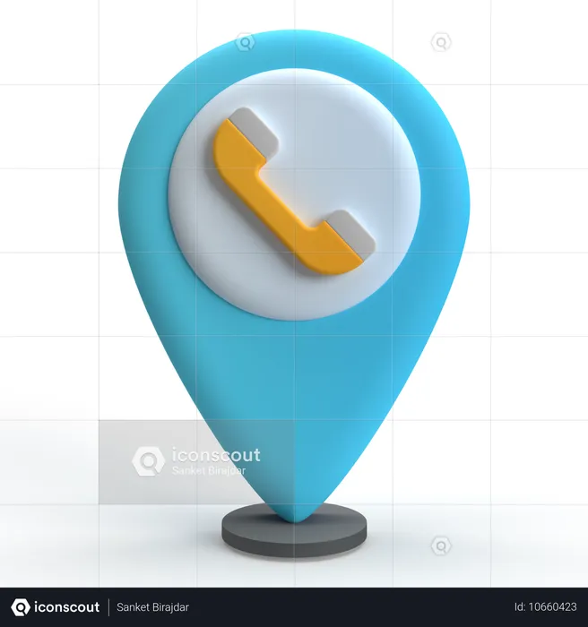 通話場所  3D Icon