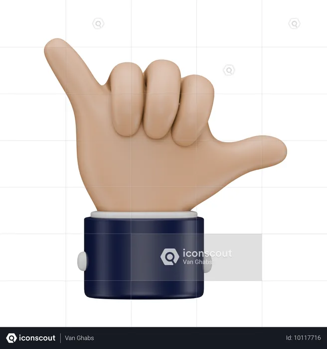 Call Me Hand Gesture  3D Icon