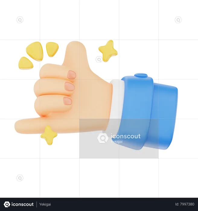 Call Me Hand Gesture  3D Icon