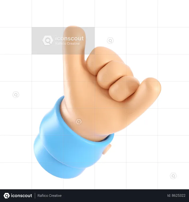 Call Me Hand Gesture  3D Icon