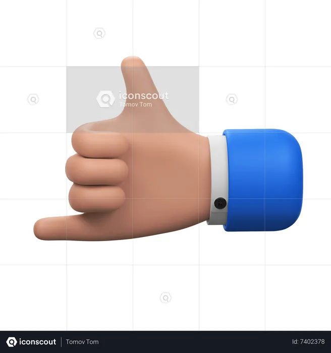 Call Me Hand Gesture  3D Icon