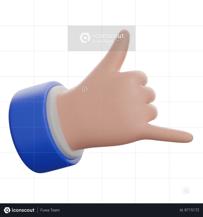 Call Me Hand Sign  3D Icon