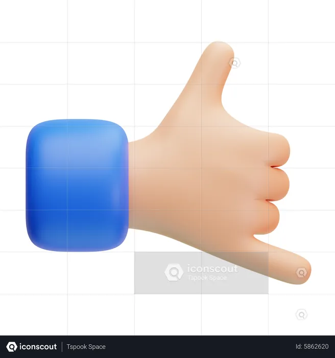 Call Me Hand Symbol  3D Icon