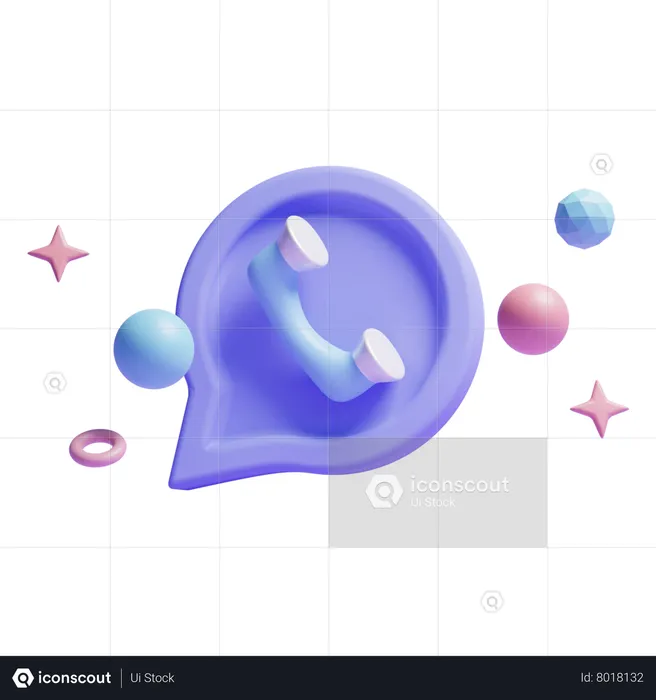 Call Message  3D Icon