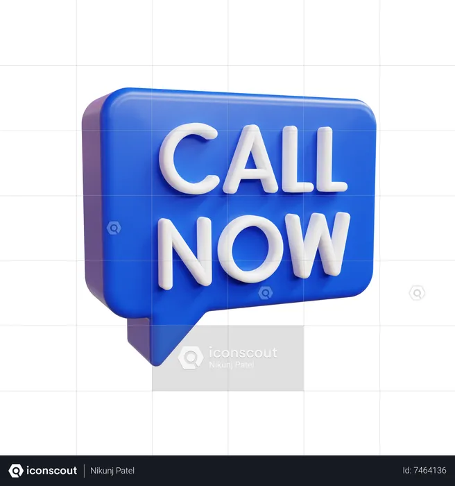 Call Now Message  3D Icon