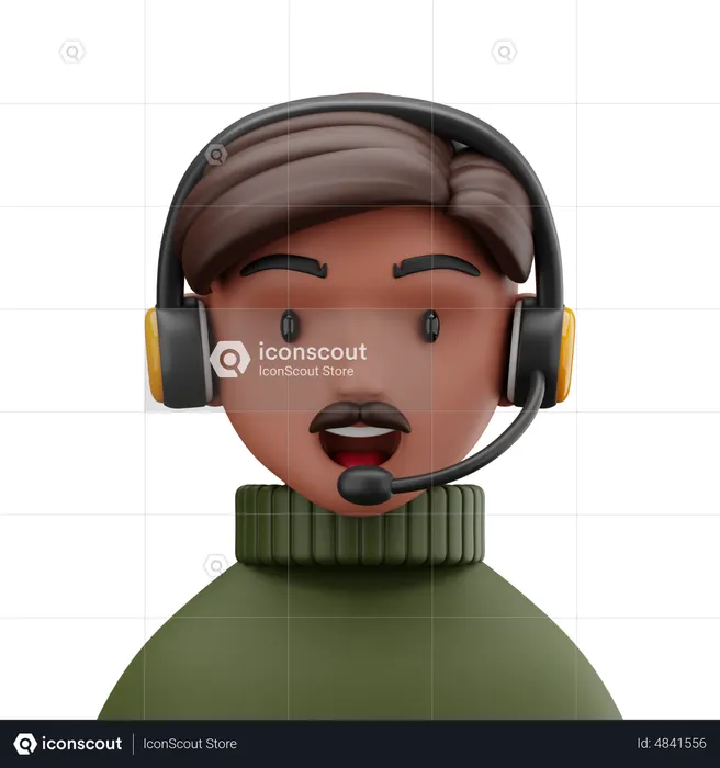 Call Operator  3D Icon