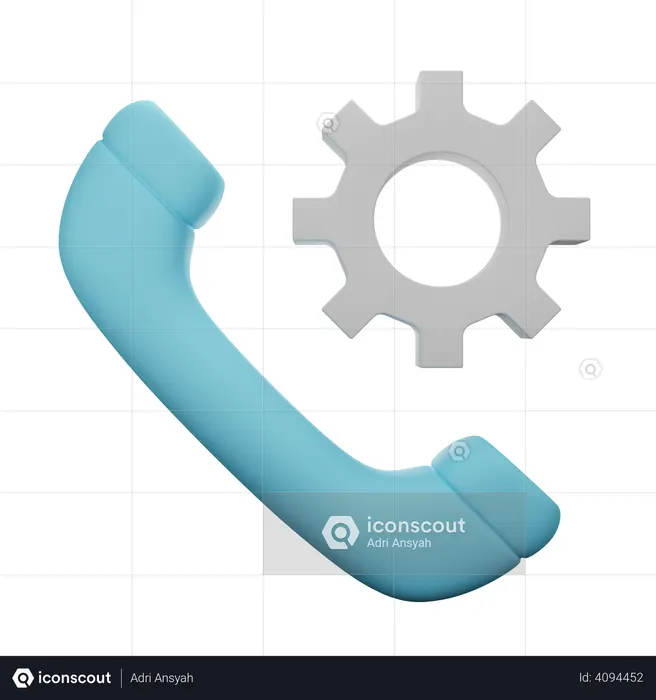 Call Setting  3D Icon