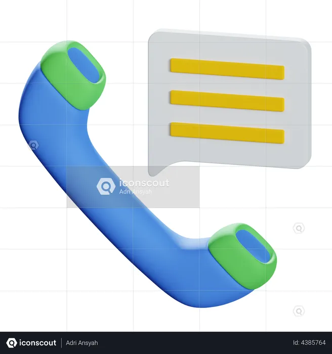 Call Support  3D Illustration