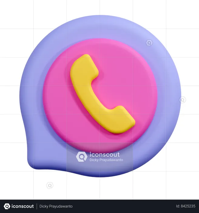 Call Talk  3D Icon