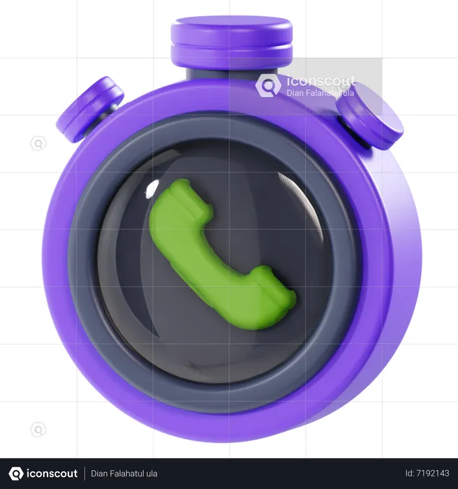 Call Time  3D Icon