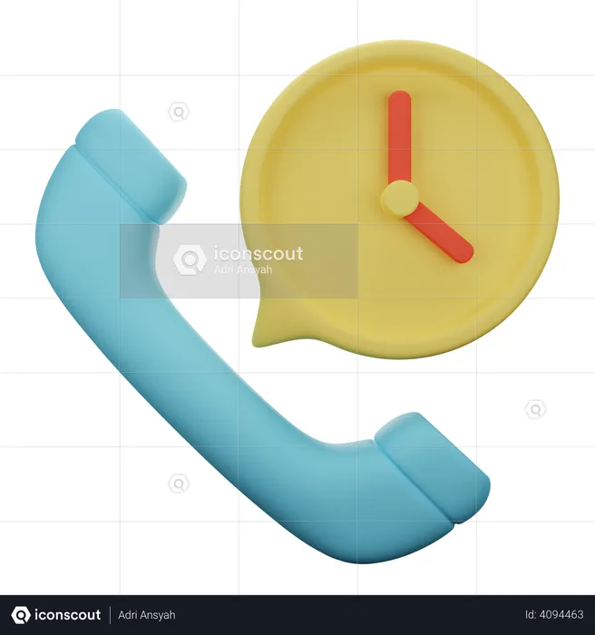 Call Time  3D Illustration