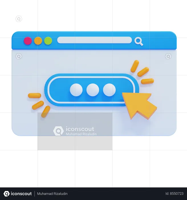 Call To Action  3D Icon