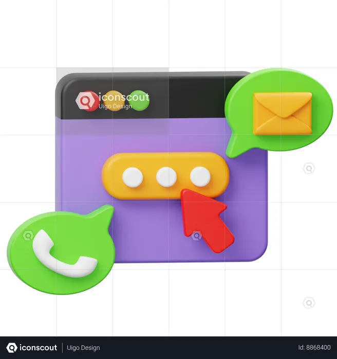Call to Action Button  3D Icon