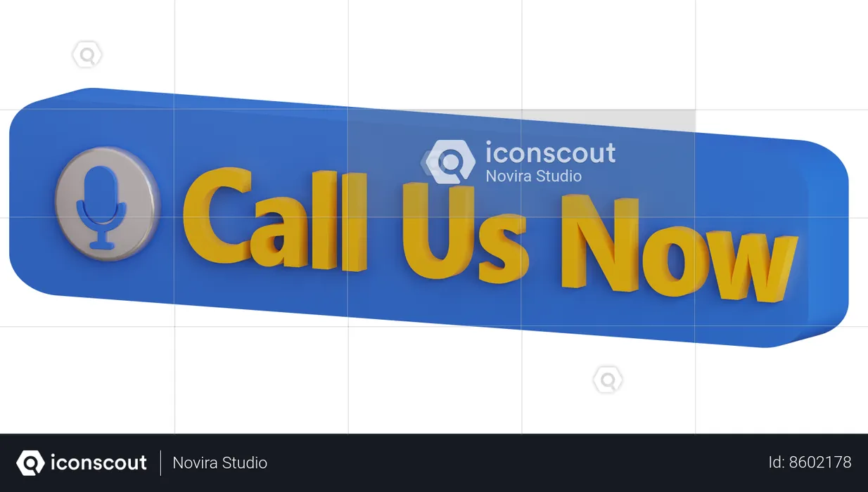 Call Us Now Button  3D Icon