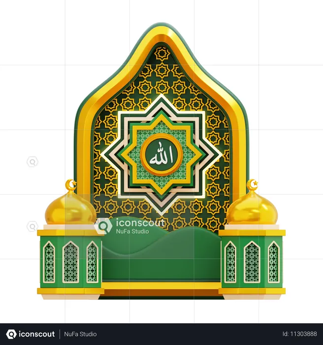 Calligraphy Ramadan Window Decoration  3D Icon