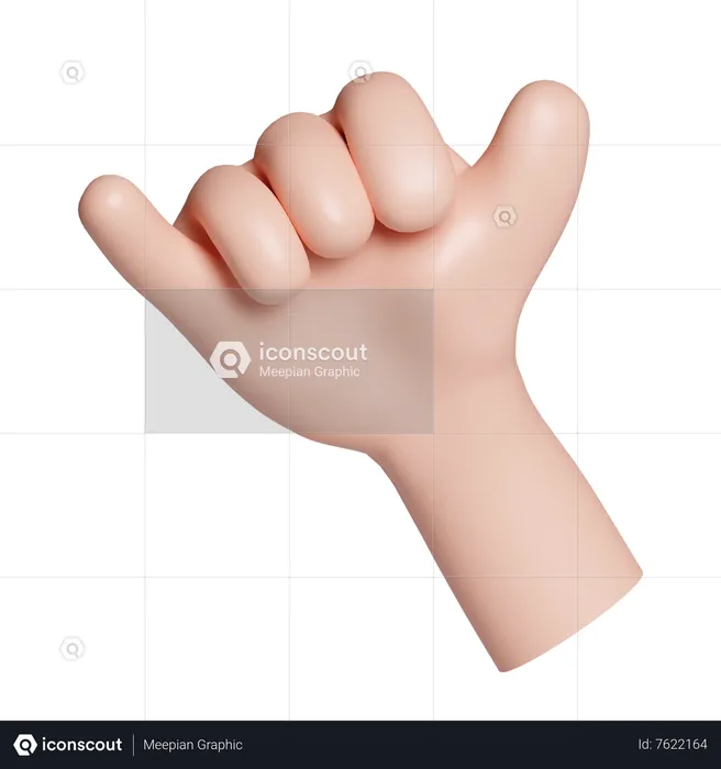 Calling Gesture Emoji 3D Icon