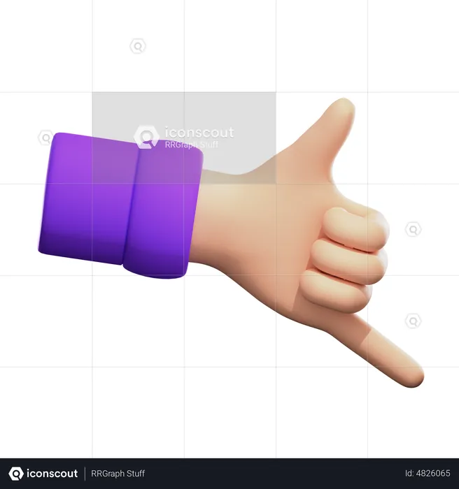 Calling Hand Gesture  3D Icon