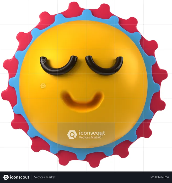 침착한  3D Icon