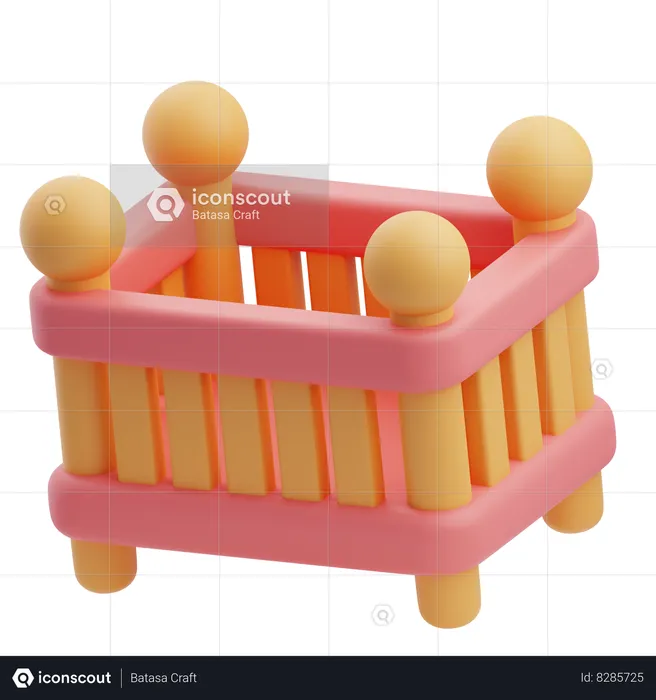 Cama de bebê  3D Icon