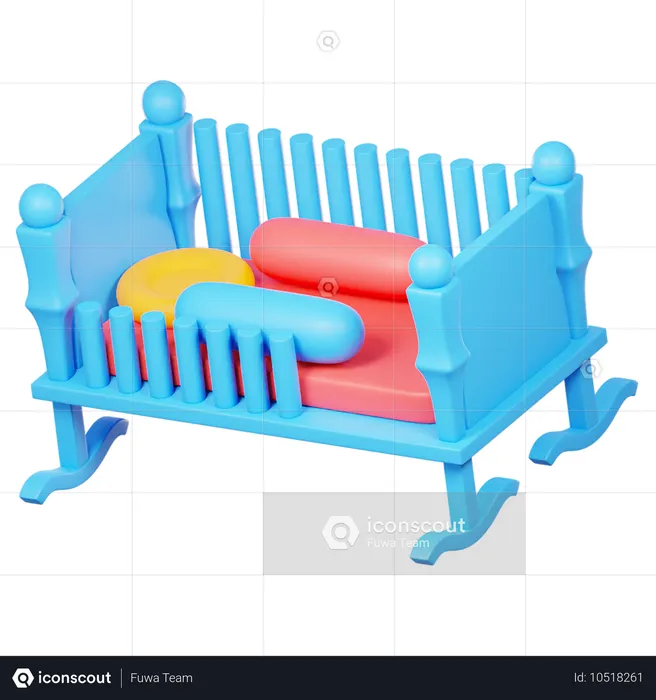 Cama de bebê  3D Icon