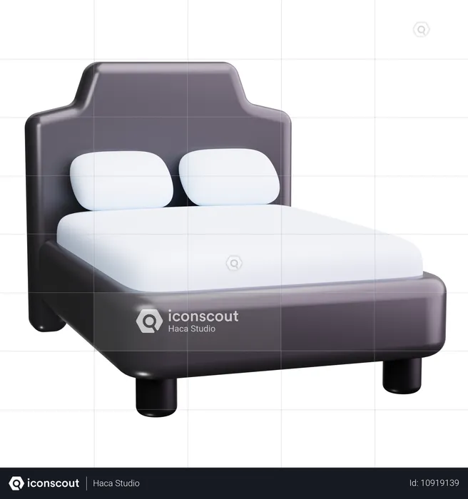 Cama de casal  3D Icon