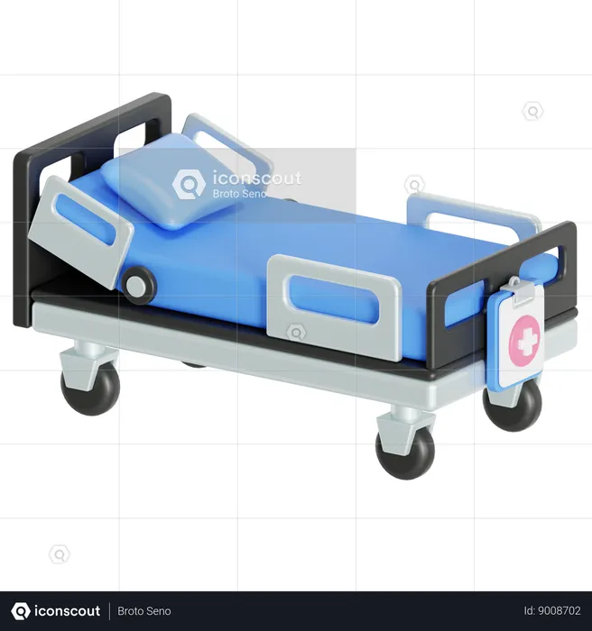 Cama de hospital  3D Icon