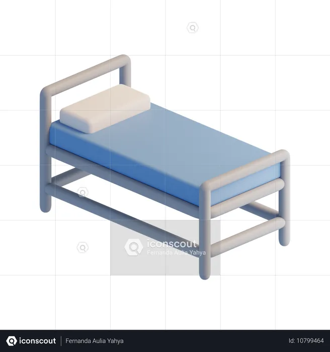 Cama de hospital  3D Icon