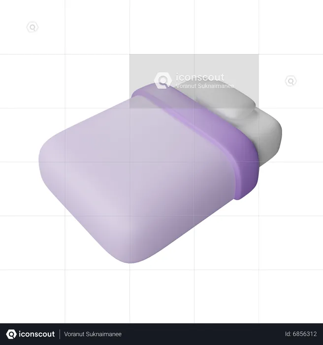 Cama de solteiro  3D Icon