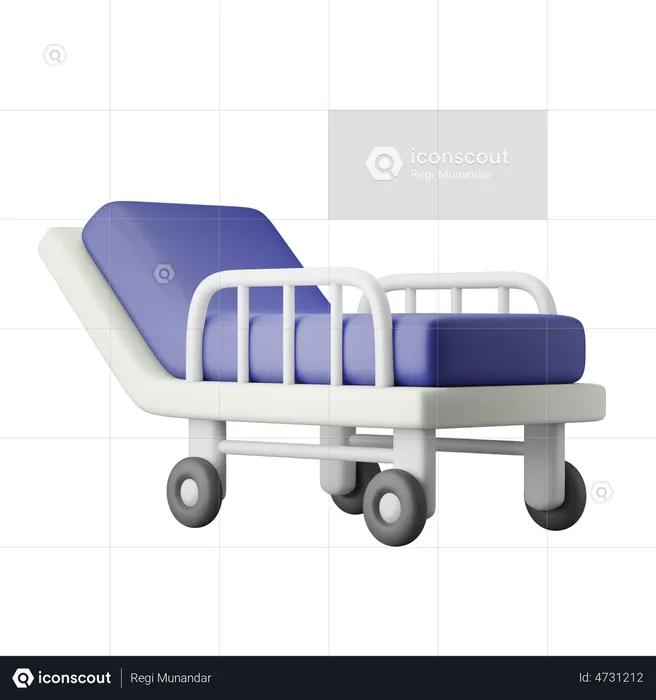 Cama hospitalar  3D Illustration