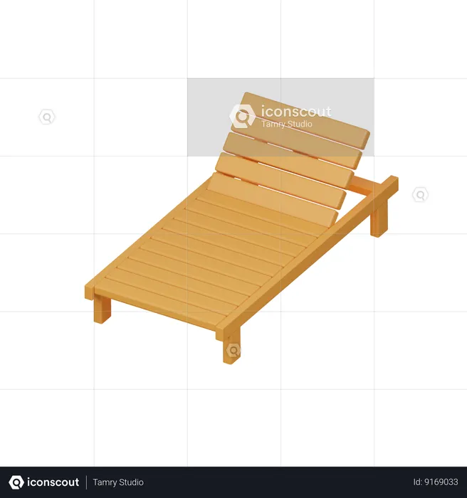 Cama de piscina  3D Icon