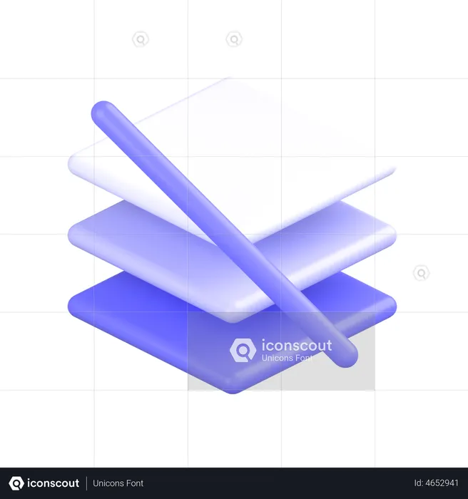 Camadas de bloco  3D Icon