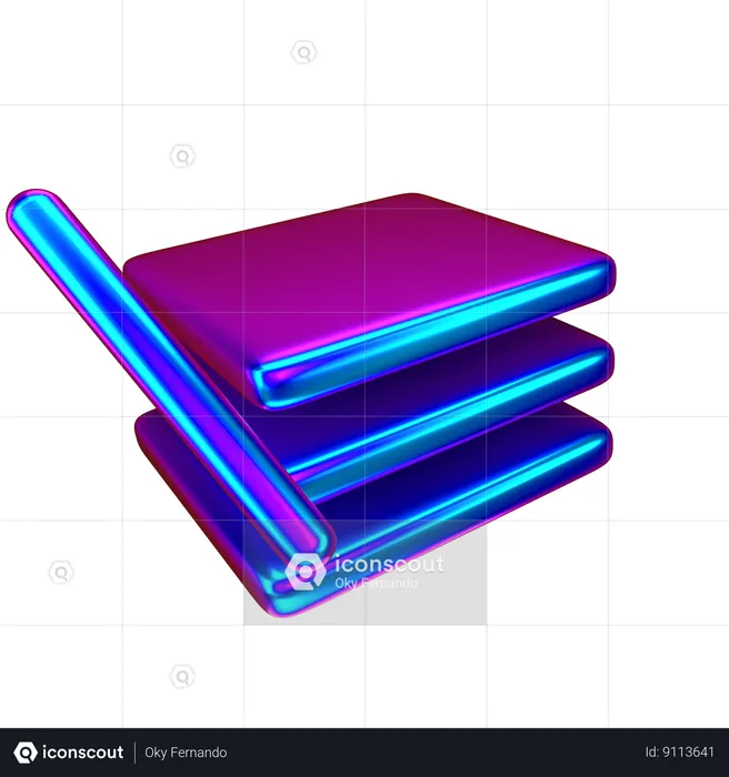 Camadas de bloco  3D Icon