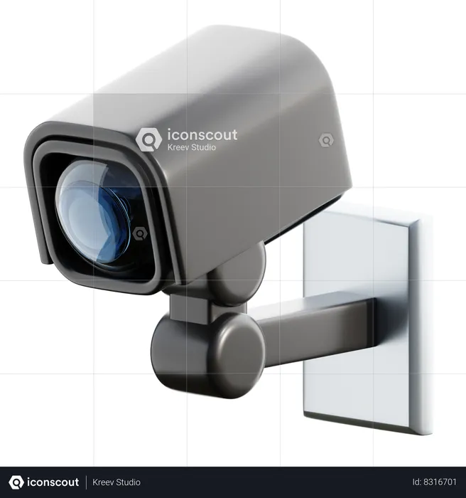 Cámara de CCTV  3D Icon