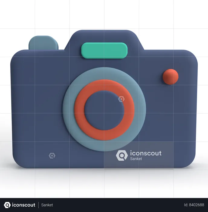 Cámara fotográfica  3D Icon