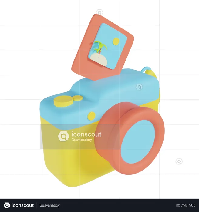 Cámara fotográfica  3D Icon